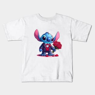 Valentines Day Stitch, Stitch Love Kids T-Shirt